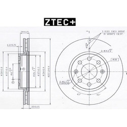 ΔΙΣΚΟΠΛΑΚΕΣ ZTEC+ EM.F/GR.PUNTO/CORSA D 257X22m