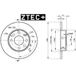 ΔΙΣΚΟΠΛΑΚΕΣ ZTEC+ OPEL CORSA C (ABS) (240*11) BD4225