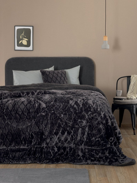 Palamaiki Κουβερτοπάπλωμα King Size 240x260 Nadine Coal