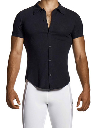 Modus Vivendi Ανδρικό Πουκάμισο Linen Shirt Μαύρο | Eva Lingerie