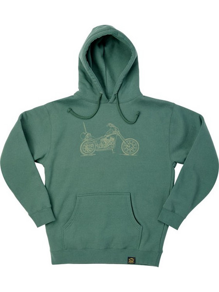 Biltwell Φούτερ με Κουκούλα Pan πράσινο | Hoodie green
