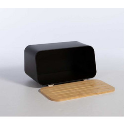 ΨΩΜΙΕΡΑ 34,5x19x17 (BREAD BASKET BLACK) - NEF NEF BREAD BASKET BLACK / 100% ΜΕΤΑΛΛΙΚΟ