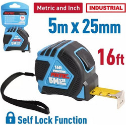 Μέτρο Με Διπλό Στοπ 5m x 25mm Αυτομπλοκαριζόμενο Fixtec FHSMT505