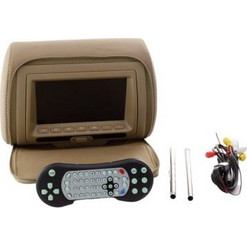 7'' DVD player στο προσκέφαλο με USB και ασύρματο χειριστήριο για videogames - μπεζ