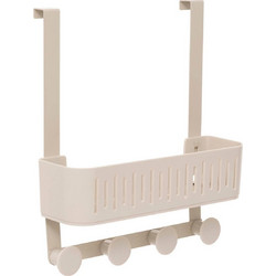 5FIVE Simply smart Οργανωτής Ντους με Άγκιστρα και Θήκη 30x11,5x33,8cm, Μπεζ 213346