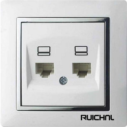 Πρίζα γραμμής δικτύου διπλή - Χωνευτή - RC3616-RJ45674950