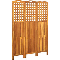 Διαχωριστικό Δωματίου 3 Πάνελ 121x2x170 εκ. Μασίφ Ξύλο Ακακίας