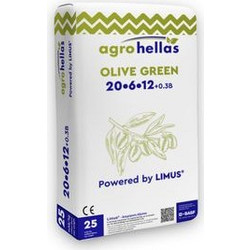 Λίπασμα Ελιάς Olive Green 20-6-12 Powered by Limus(R) | Παλέτα 1,5 Τόνου(60 σακία)