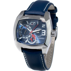 Chronotech Ανδρικό Ρολόι με Μπλε Δερμάτινο Λουράκι CC7049M-03