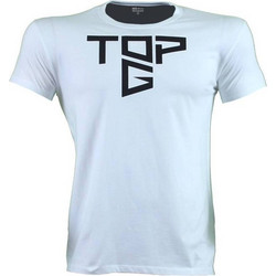 T-SHIRT TOP G Λευκό Με Μαύρο Logo 21184 (H&S)