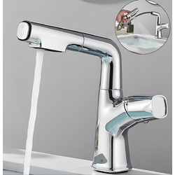 Μπαταρία Νιπτήρα Chrome Ψηλή Ντουζ Bonken HT-4006