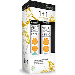 Inoplus Vitamin C 1000mg & Zinc 2x20 Αναβράζοντα Δισκία