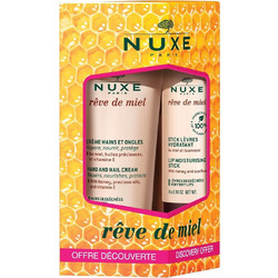 Nuxe Reve De Miel Hand Cream 30ml + Lip Balm 4gr