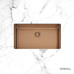 Apell Metamorfosis MEM75-222] Υποκαθήμενος Νεροχύτης Inox Σατινέ Copper 75x44cm