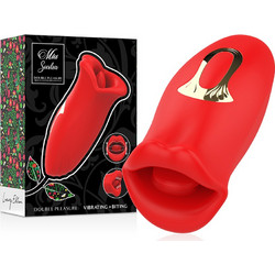 Mia Sicilia Double Pleasure Vibrating & Biting Δονητής Bullet Κόκκινος