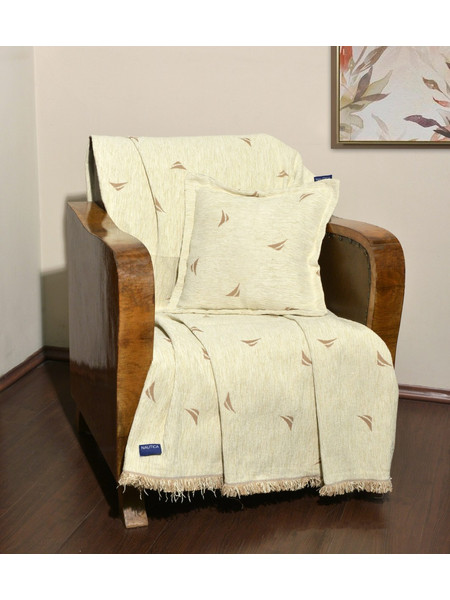 NAUTICA Ριχτάρι Διθέσιο 180x250 Σενίλ Εκρού 49-10101/1000