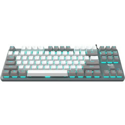Aula F3287 Μηχανικό Gaming Πληκτρολόγιο TenKeyLess με Custom Green Διακόπτες RGB White Grey