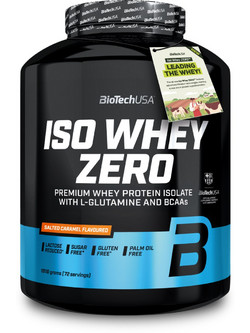Biotech USA ISO Whey Zero Salted Caramel Πρωτεΐνη Ορού Γάλακτος Γράμμωσης Χωρίς Λακτόζη & Γλουτένη 1.82kg