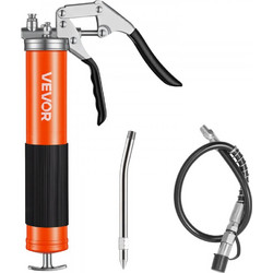 Πιστόλι λίπανσης VEVOR, υψηλής πίεσης 8000 PSI, κιτ πιστολιού λίπανσης βαρέως τύπου με λαβή πιστολιού και χωρητικότητα 0,4 L, περιλαμβάνει εύκαμπτο σωλήνα 46 cm, 1 άκαμπτο σωλήνα προέκτασης και 1 ακρο