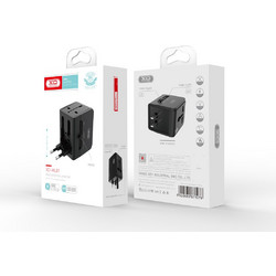 ΧΟ-WL01 Universal travel adaptor με 2 θύρες USB (10.4.21) AMARAD