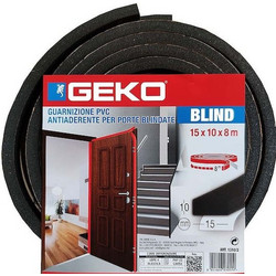 GEKO BLIND Αεροστόπ / Αεροφράκτης για Θωρακισμένες πόρτες PVC 15mmX10mmΧ8m