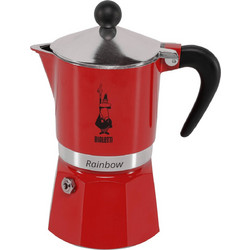 Bialetti Rainbow Μπρίκι Espresso 3Cups Κόκκινο