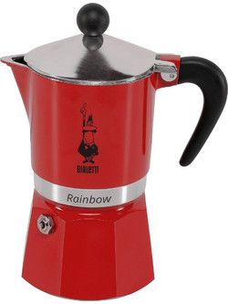 Bialetti Rainbow Μπρίκι Espresso 3Cups Κόκκινο