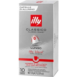 Illy Κάψουλες Espresso Classico Lungo Arabica Blend Συμβατές με Μηχανή Nespresso 10τμχ