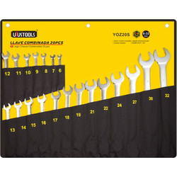 UYUSTOOLS ΣΕΤ 20ΤΜΧ ΓΕΡΜΑΝΙΚΑ ΚΛΕΙΔΙΑ CR-V 6/7/8/9/10/11/12/13/14/15/16/17/18/19/21/22/24/27/30/32mm YOZ20S
