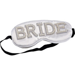 ΜΑΣΚΑ ΥΠΝΟΥ BRIDE ΜΕ ΠΕΡΛΕΣ Για Bachelor Party 10x20cm 175-5042