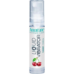 Amoreane Cherries Liquid Vibrator Λιπαντικό Gel Νερού Κόλπου Πρωκτού & Μασάζ 10ml