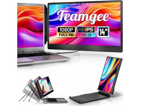 Teamgee Laptop Monitor Extension, προέκταση οθόνης 14 Inch FHD 1080P IPS, Suitable for Mac, Wins, Android