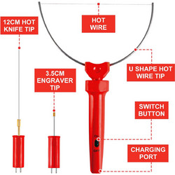 Junren Κόφτης Φελιζόλ με Καυτό Σύρμα 3 σε 1 - Hot Wire Foam Cutter