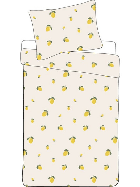 Bed Linen - Adult Size 140 x 200 cm - Lemon (1029593)