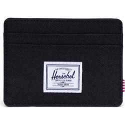 Herschel unisex θήκη για κάρτες μονόχρωμη με contrast logo patch Charlie - 66UACL01034 Μαύρο