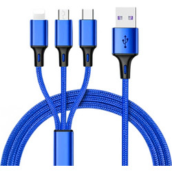 POWERMASTER UNIVERSAL CHARGE CABLE 3 IN 1 FOR IPHONE & ANDROID