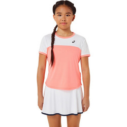ASICS Παιδικό T-Shirt Κοντομάνικο Λευκό Ροζ 2044A039-701