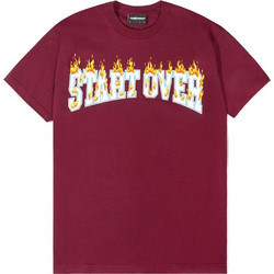 THE HUNDREDS Men Start Over T-Shirt - BURGUNDY - T21P201024-5