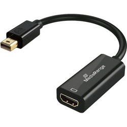 MediaRange Mini DisplayPort to HDMI Converter, 10 Gbps, 20cm, Black (MRCS236)