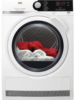 AEG T7DBE38W Στεγνωτήριο Ρούχων 8kg A+ με Αντλία Θερμότητας