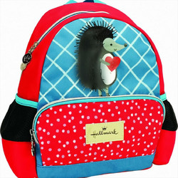 Hallmark Mini Porcupine Σχολική Τσάντα Πλάτης Νηπιαγωγείου Μπλε Κόκκινη 333-10053