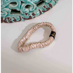 Μεταξωτό Slim Scrunchie Mulberry Silk 6A 22MM Warm Ivory