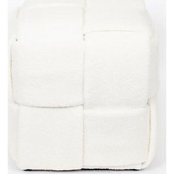 Σκαμπώ Μπουκλέ Λευκό 38x38x40εκ. ESTHETI 750-12012 - ESTHETI - 750-12012