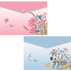 ΦΑΚΕΛΟΣ Ρ.Ρ. ΜΕ ΚΟΥΜΠΙ Α5 FLORAL