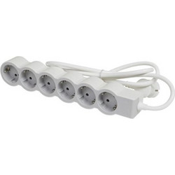 Legrand SurgeArrest 6 Outlets 1.5m Cable White/Grey