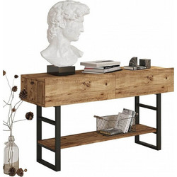 Κονσόλα Vien pakoworld oak-μαύρο 139x43x75,5εκ 176-000008