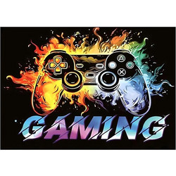 Προστατευτικό Αντιολισθητικό Gaming Πατάκι για Καρέκλα ή Γραφείο σε Μαύρο Χρώμα, 60x40 cm - Aria Trade
