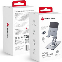 Forcell F-Grip Fold Stand 2 360 Βάση Κινητού για Γραφείο Γκρι
