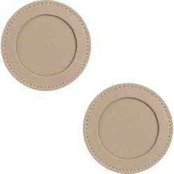 Σουβέρ PVC Στρογγυλά Taupe με Θέση Ποτηριού O10cm - 2 τμχ