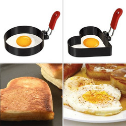 Φόρμες Ψησίματος Αυγών &amp Pancakes Μεταλλικές Στρογγυλή Καρδιά - 2 τμχ